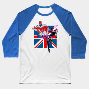 Captain Britain and Psylocke Baseball T-Shirt